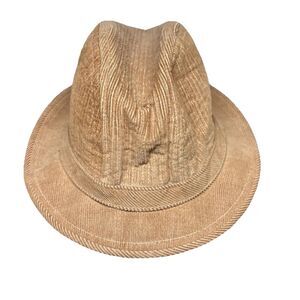 Totes Men’s Fedora Hat Tan XL Lined Rain Rolls Right Off USA Made Vintage